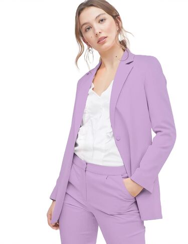 سترات EXTRO&VERT Boyfriend Blazer للسيدات بجيوب جانبية بزر واحد وسترة مناسبة للعمل غير الرسمي in Kuwait