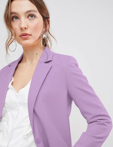 سترات EXTRO&VERT Boyfriend Blazer للسيدات بجيوب جانبية بزر واحد وسترة مناسبة للعمل غير الرسمي in Kuwait