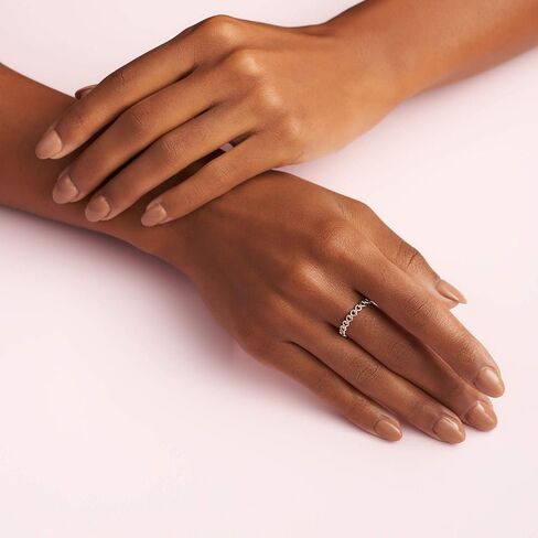 Pandora Band of Hearts - Rose Gold Ring for Women - Layering or Stackable Ring - Gift for Her - 14k Rose Gold-Plated Rose, With Gift Box in Saudi Arabia
