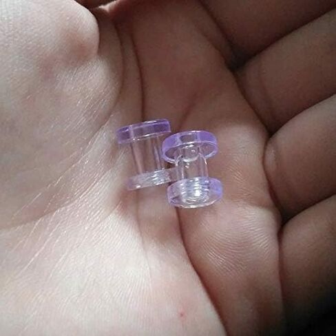 IPINK-9 أزواج من سدادات الأذن من الأكريليك بالأشعة فوق البنفسجية مزدوجة متوهجة سدادات الأذن المتوسعة ومقاييس الأذن للثقب 12G-1'' in Kuwait