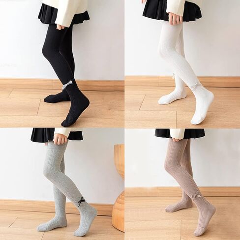 5 قطع من السراويل الضيقة للفتيات الصغيرات مع فيونكة من القطن الصلب الكلاسيكي المرن اللطيف للأطفال in Kuwait