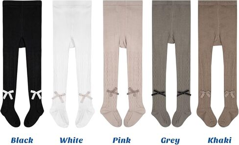 5 قطع من السراويل الضيقة للفتيات الصغيرات مع فيونكة من القطن الصلب الكلاسيكي المرن اللطيف للأطفال in Kuwait