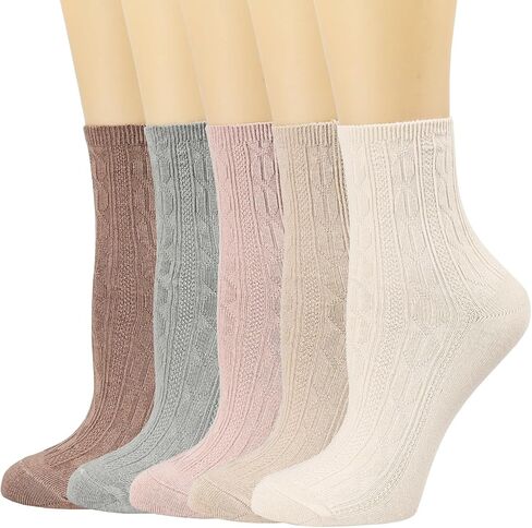 albagu Womens Ruffle Socks Casual Soft Cotton Crew Socks for Women Girls Cute Frilly Ankle Socks 5/6 Pack in Kuwait