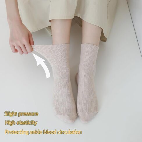 albagu Womens Ruffle Socks Casual Soft Cotton Crew Socks for Women Girls Cute Frilly Ankle Socks 5/6 Pack in Kuwait