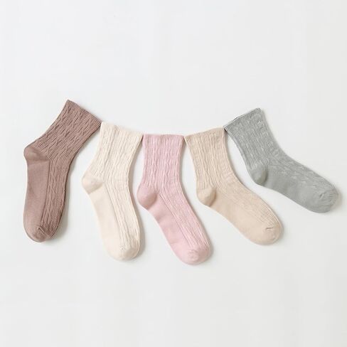 albagu Womens Ruffle Socks Casual Soft Cotton Crew Socks for Women Girls Cute Frilly Ankle Socks 5/6 Pack in Kuwait