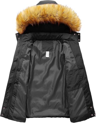 Szory Women's Down Thicken Winter Coat Quilted Warm Puffer Jacket with Removable Fur Hood in Kuwait