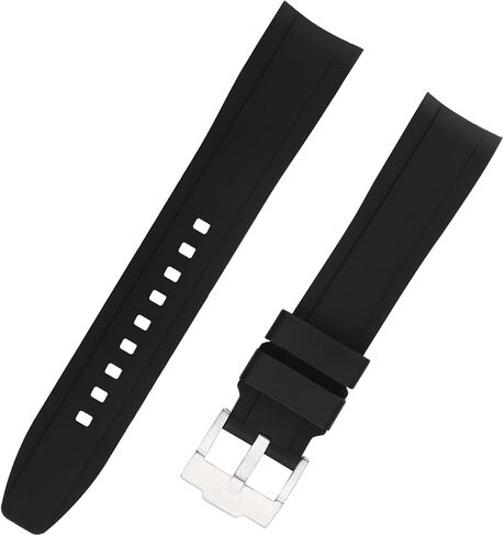 Rubber 20MM Watch Bands Compatible Fit for Rolex GMT Submariner Ghost Daytona Yachtmaster Deployment Buckle Silicone Replacement Strap Wirstband for Men and Women Waterproof Bracelet Watch accessories in Saudi Arabia