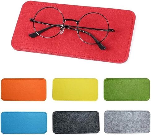 Pack of 7 Soft Glasses Case, Felt Slip In Eyeglasses Case Slim Sunglasses Pouch for Women Men in Saudi Arabia