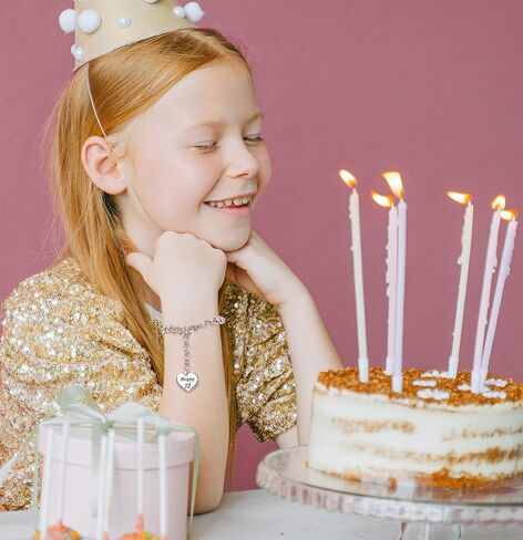 Lcherry أساور عيد ميلاد سعيد للفتيات أساور عيد ميلاد سحر القلب للنساء هدايا عيد ميلاد للنساء فتاة 8th 10th 11st 12th 13th 16th 21th 25th 30th 40th 50th 60th 70th in Kuwait