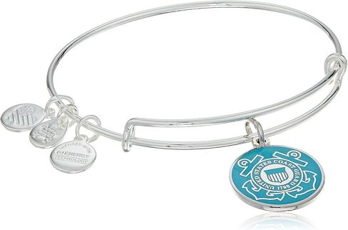 Alex and Ani "Armed Forces" US Coast Guard Expandable Wire Bangle Charm Bracelet in Saudi Arabia