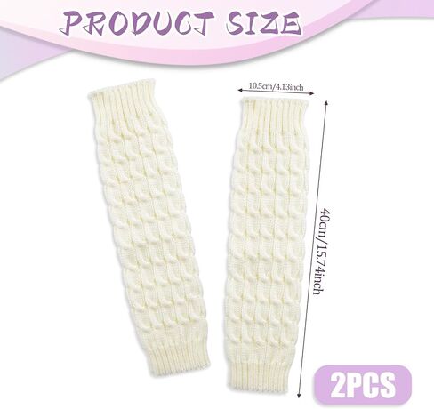 KALIONE 80s Leg Warmers Women's Cable Knit Long Leg Warmers Ankle Heap Socks Ballet Dance Boot Socks for Women Girls in Saudi Arabia