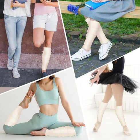 KALIONE 80s Leg Warmers Women's Cable Knit Long Leg Warmers Ankle Heap Socks Ballet Dance Boot Socks for Women Girls in Saudi Arabia