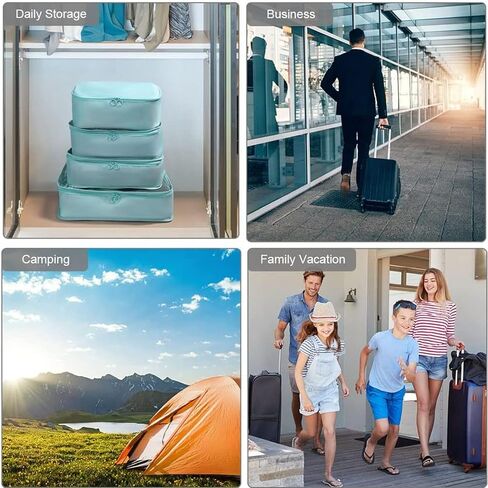 VICSDEP 9 Set Packing Cubes, Luggage Packing Organizers Travel Accessories with Cell Phone Pouch Waterproof for Suitcases, Pink in Saudi Arabia