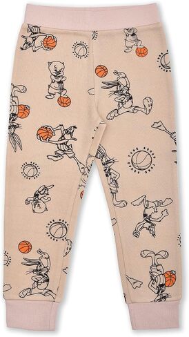 وارنر براذرز لوني تونز سبيس جام بويز هوديي وسروال الركض للأطفال الصغار والصغار - كحلي/بيج in Kuwait