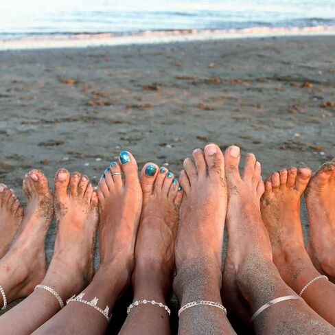 Jadive 10 Pcs Ankle Bracelets for Women Adjustable Beaded Boho Beach Anklet Chain Bracelet Jewelry Anklet Set for Teens Girls, 10 Styles in Saudi Arabia