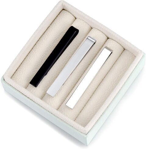 3pcs Honey Bear Mens Tie clip Set Tie Bar - Normal Size Stainless Steel For Business Wedding Gift,5.4cm in Saudi Arabia