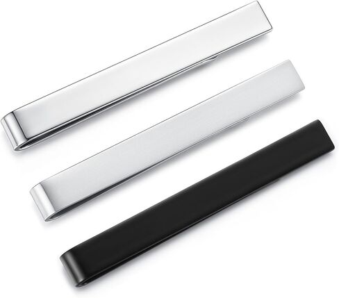 3pcs Honey Bear Mens Tie clip Set Tie Bar - Normal Size Stainless Steel For Business Wedding Gift,5.4cm in Saudi Arabia
