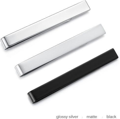 3pcs Honey Bear Mens Tie clip Set Tie Bar - Normal Size Stainless Steel For Business Wedding Gift,5.4cm in Saudi Arabia