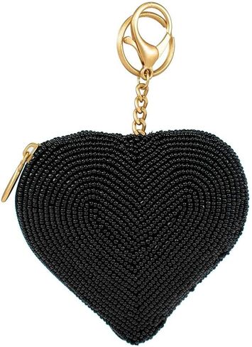 Mary Frances House of Hearts Beaded Handbag, Coin Purse with Zipper Pull, Crossbody Bags, Handmade Design, Women's Fashion in Saudi Arabia