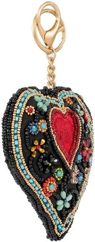 Mary Frances House of Hearts Beaded Handbag, Coin Purse with Zipper Pull, Crossbody Bags, Handmade Design, Women's Fashion in Saudi Arabia