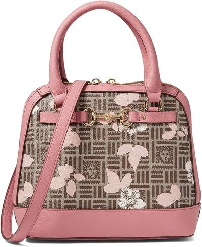 Anne Klein Mini Convertible Top Handle with Floral Overlay in Kuwait