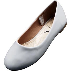 NORTY Girls Fashion Ballerina Ballet Slip On Flat Shoe Sizes Toddler to Big Kids Patent, Nubuck, Glitter