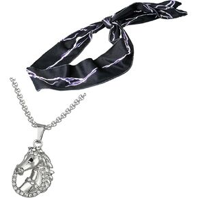 BULKITEM كين الحصان قلادة وكين عقال، كين فيلم زي، البرق عقال هدية للرجال تأثيري حزب فاني حزمة in Kuwait