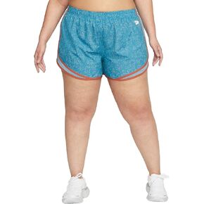 Nike Women's Plus Size Dri-FIT Icon Clash Tempo Mid-Rise Allover Print Running Shorts in Saudi Arabia