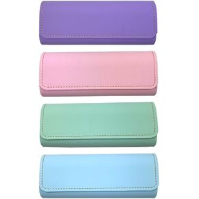 JAVOedge (4 عبوات)، حقيبة تخزين النظارات شبه الصلبة الواقية الرفيعة تناسب معظم النظارات ذات الحجم العادي للنساء والرجال in Kuwait