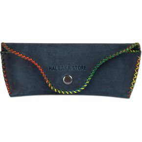 HALILAKA STORE Leather Sunglasses Case, Genuine Leather Eyeglass Case - Reading Glasses Case- Glasses Case Flexible Sunglasses Pouch Slim Case for Men and Women in Saudi Arabia