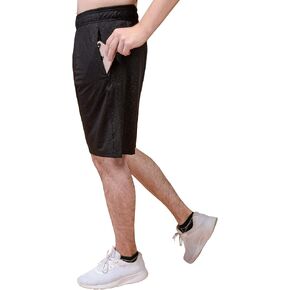 90 Degree By Reflex Mens Embossed Print Basketball Shorts - Black Print in Kuwait