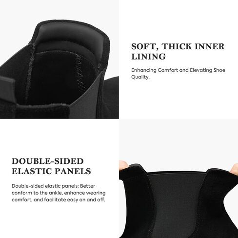 حذاء تشيلسي كاجوال بطول الكاحل من الشمواه للرجال من رولدا، حذاء رسمي مرن سهل الارتداء للرجال in Kuwait