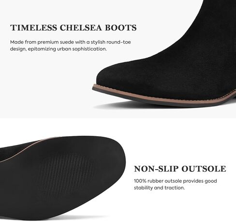 حذاء تشيلسي كاجوال بطول الكاحل من الشمواه للرجال من رولدا، حذاء رسمي مرن سهل الارتداء للرجال in Kuwait