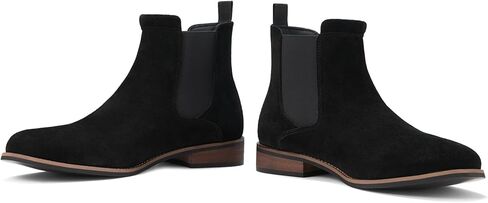 حذاء تشيلسي كاجوال بطول الكاحل من الشمواه للرجال من رولدا، حذاء رسمي مرن سهل الارتداء للرجال in Kuwait