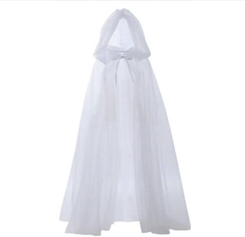 Nahzsai Women Ghost Tulle Cape Haunted Hooded Cloak Bride Vampire Cosplay Costume For Halloween in Saudi Arabia