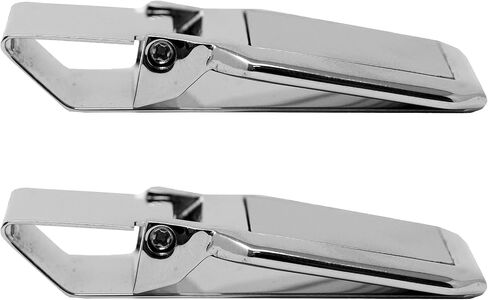 Stephanie Imports Set of 2 Chrome-Plated Hinged Stainless Steel Money Clips (Engravable) in Saudi Arabia