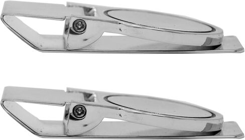 Stephanie Imports Set of 2 Chrome-Plated Hinged Stainless Steel Money Clips (Engravable) in Saudi Arabia