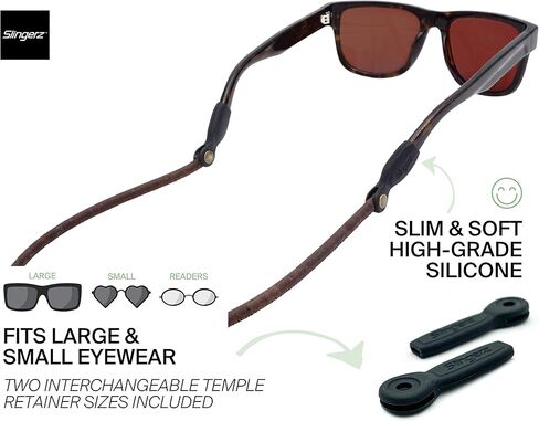 حبل النظارات الشمسية من جلد الفلين الفاخر من SLINGERZ | أحزمة النظارات وسلاسل النظارات المريحة والأنيقة | يناسب جميع النظارات in Kuwait