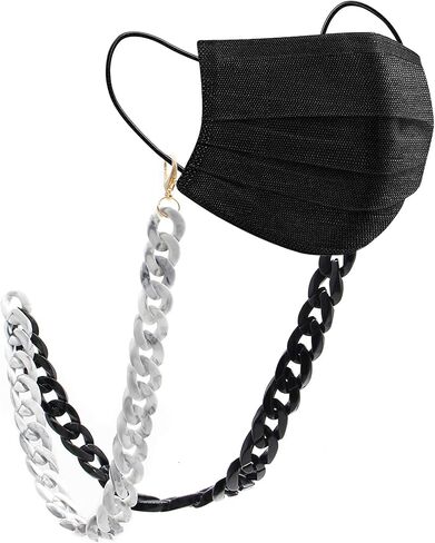 حامل سلسلة قناع الحليب + قناع جرأة وسلسلة شمسية كبيرة الحجم من الرخام الأسود حامل سلسلة ربط بدرجتين من اللون in Kuwait