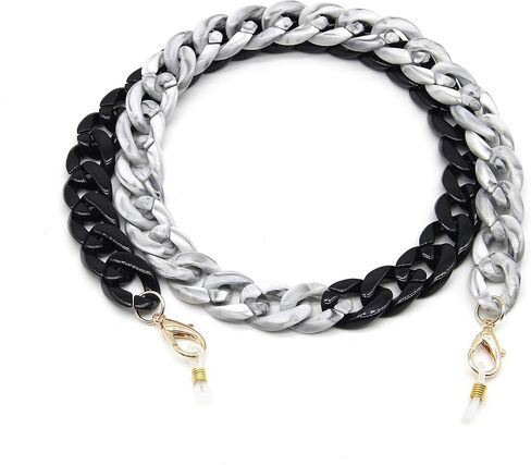 حامل سلسلة قناع الحليب + قناع جرأة وسلسلة شمسية كبيرة الحجم من الرخام الأسود حامل سلسلة ربط بدرجتين من اللون in Kuwait