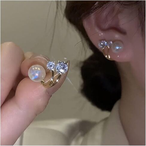 2 Pairs Lymphvity Germanium Earrings CZ Zircon Acupressure Lymphatic Drainage Earrings Halolux Lymphatic Germanium Earrings Lymphatic Earrings for Women Jewelry Gift in Saudi Arabia