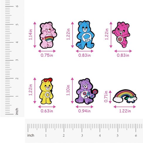 32PCS Lovely Bear Shoe Charms PVC Charms for Croc Sandals Wristband Bracelet Decoration Charms Pins Party Favors for Kids Boys Girls Men Women Birthday Gifts in Saudi Arabia