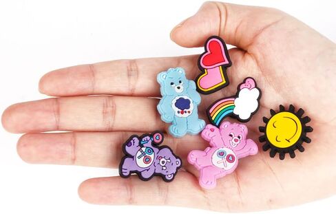 32PCS Lovely Bear Shoe Charms PVC Charms for Croc Sandals Wristband Bracelet Decoration Charms Pins Party Favors for Kids Boys Girls Men Women Birthday Gifts in Saudi Arabia