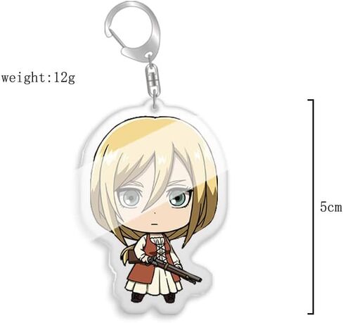 سلسلة مفاتيح انيمي اتاك كوسبلاي من ياناسا، سلسلة مفاتيح تيتيان اكسسوارات ايرين للرجال 16 قطعة، متعددة الالوان، M in Kuwait