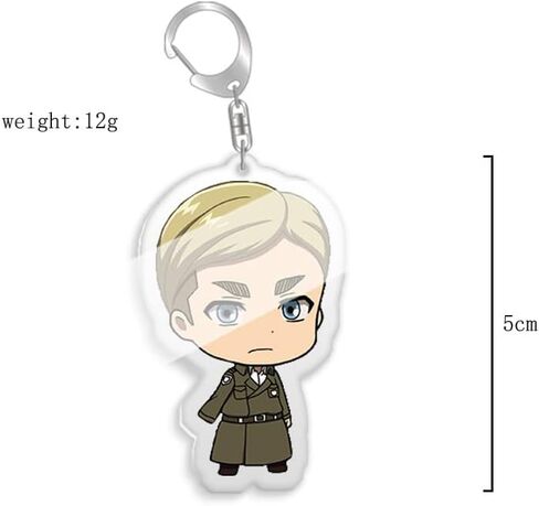 سلسلة مفاتيح انيمي اتاك كوسبلاي من ياناسا، سلسلة مفاتيح تيتيان اكسسوارات ايرين للرجال 16 قطعة، متعددة الالوان، M in Kuwait