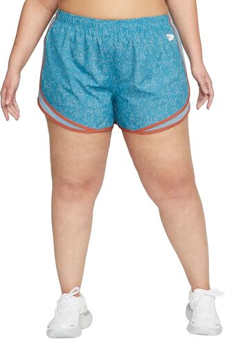 Nike Women's Plus Size Dri-FIT Icon Clash Tempo Mid-Rise Allover Print Running Shorts in Saudi Arabia