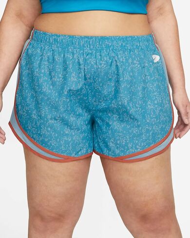 Nike Women's Plus Size Dri-FIT Icon Clash Tempo Mid-Rise Allover Print Running Shorts in Saudi Arabia