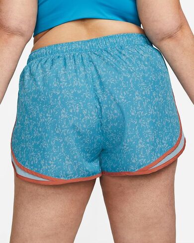 Nike Women's Plus Size Dri-FIT Icon Clash Tempo Mid-Rise Allover Print Running Shorts in Saudi Arabia