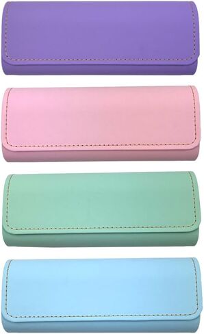 JAVOedge (4 عبوات)، حقيبة تخزين النظارات شبه الصلبة الواقية الرفيعة تناسب معظم النظارات ذات الحجم العادي للنساء والرجال in Kuwait