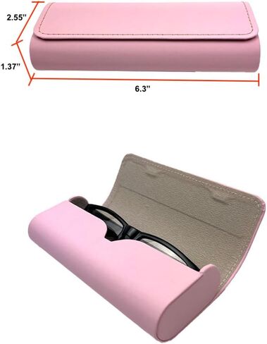 JAVOedge (4 عبوات)، حقيبة تخزين النظارات شبه الصلبة الواقية الرفيعة تناسب معظم النظارات ذات الحجم العادي للنساء والرجال in Kuwait